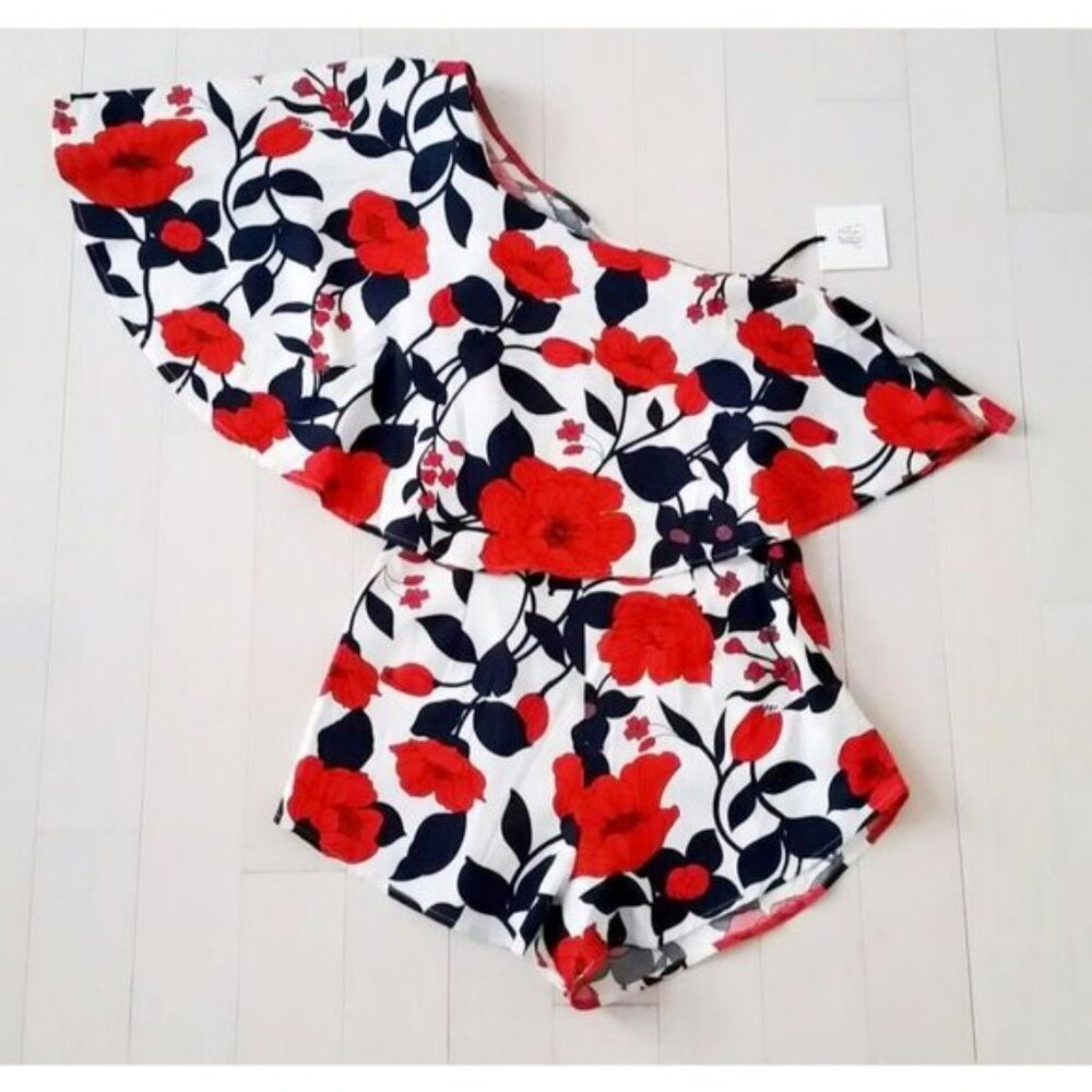 $130 DRA LOS ANGELES Clothing FLORAL One Piece ROMPER ( S )